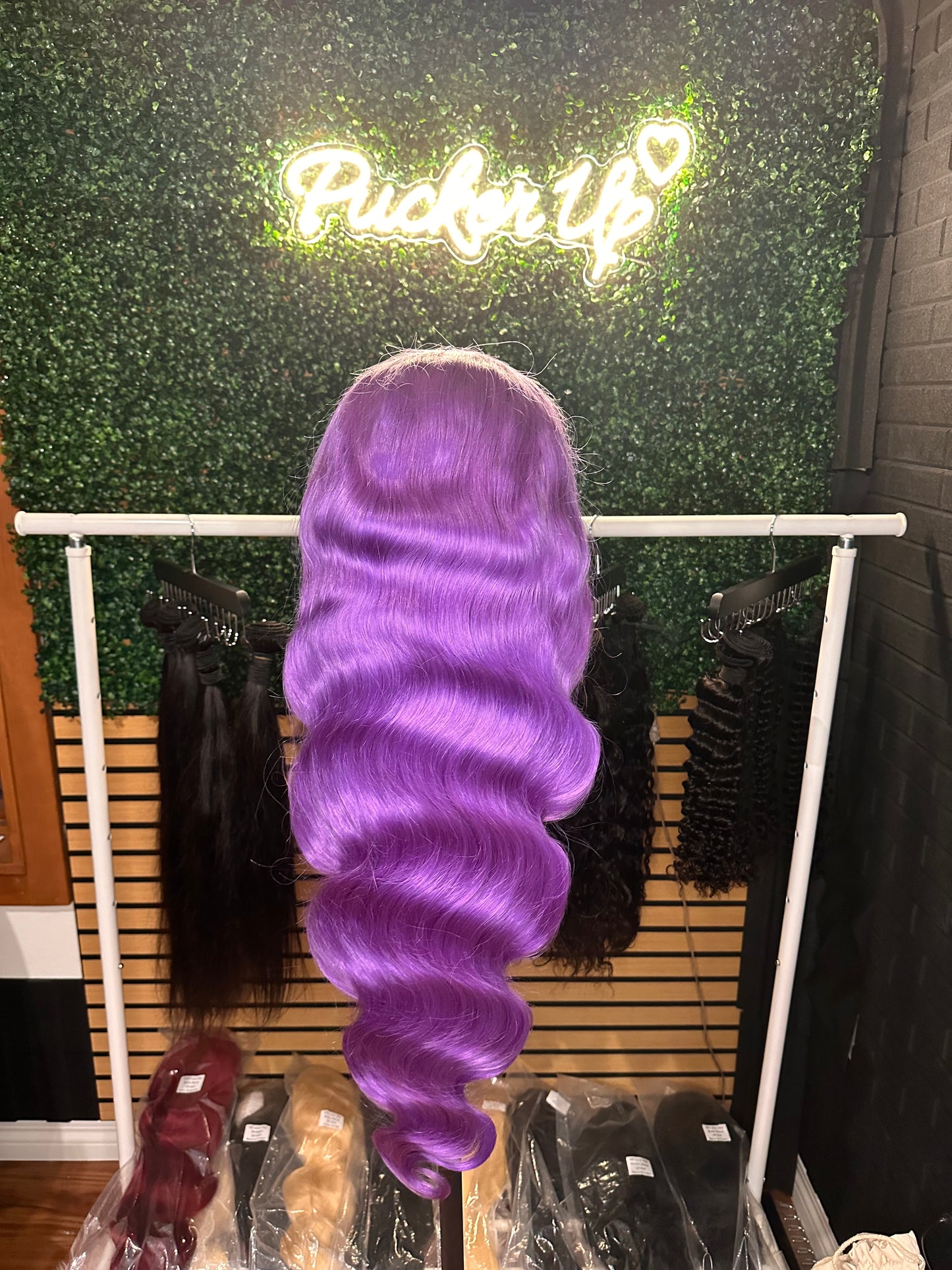 28 in Purple Bodywave Wig