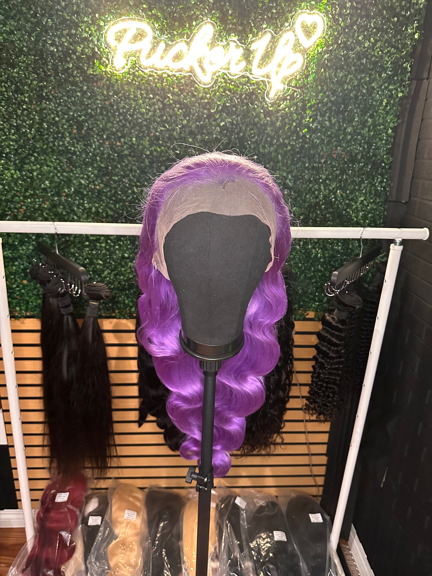 28 in Purple Bodywave Wig